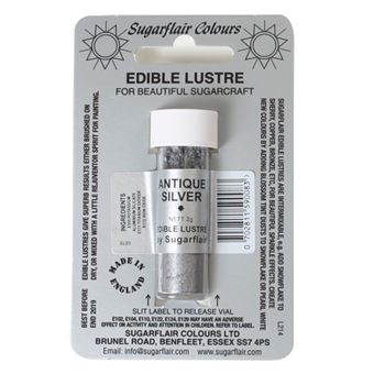 Picture of SUGARFLAIR EDIBLE SATIN SILVER EDIBLE LUSTRE POWDER 2G